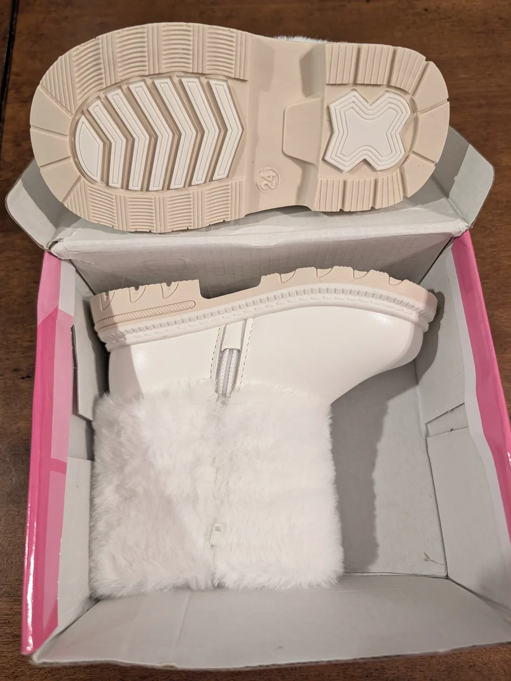 Kids Faux-Fur Winter Boots - White